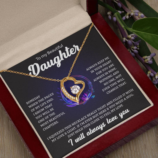 To My Beautiful Daughter | Forever Love Necklace