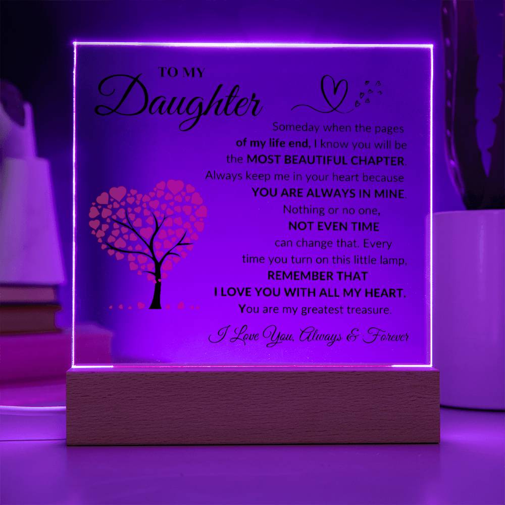 To My Daughter | Acrylic Square Plaque