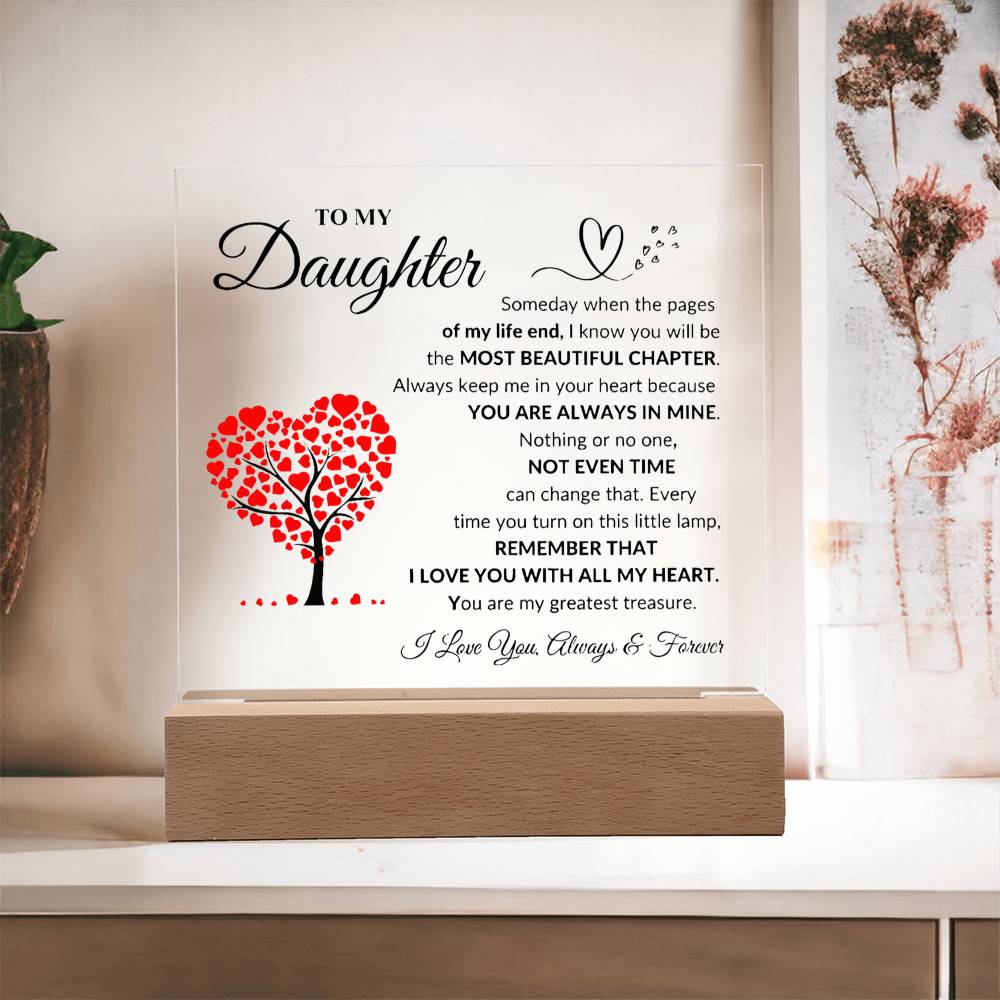 To My Daughter | Acrylic Square Plaque